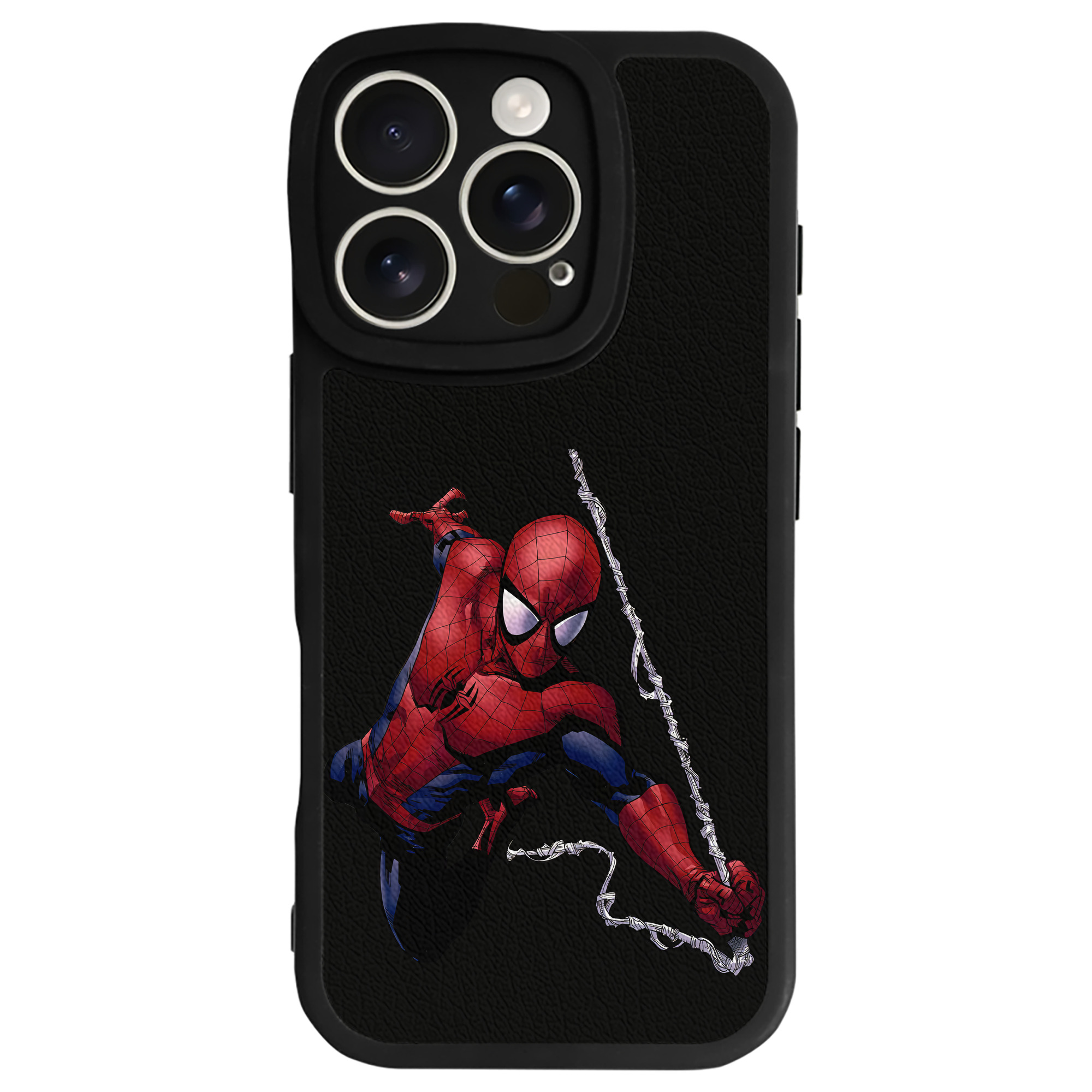 （画像用） Spider Man スパイダーマン 【iPhone 16シリーズ対応】シリコンスマホケース（レザー調） 材質：シリコン